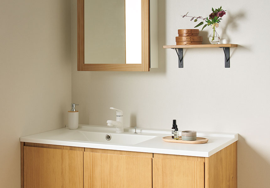 棚板　ニュージーパイン一本芯集成材【厚さ18mm／糸面加工】　全面ウレタン塗装仕上げ　ライト色 4