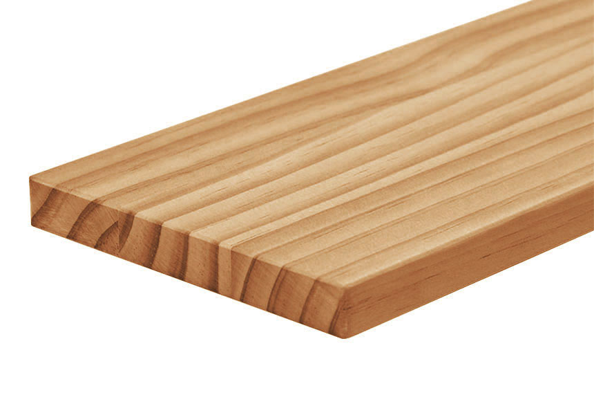 厚棚板　ニュージーパイン一本芯集成材【厚さ30mm／糸面加工】　全面ウレタン塗装仕上げ　ライト色