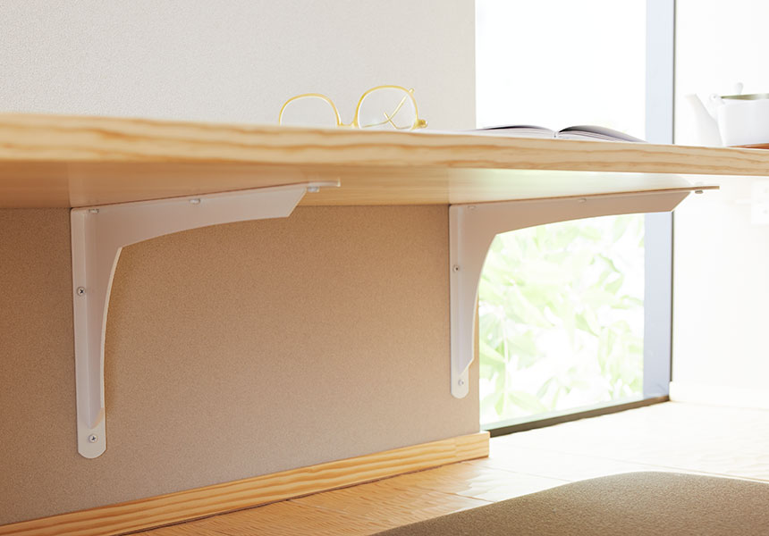 カウンター用ブラケット　ツヨイノ　ホワイト（1本入） 3