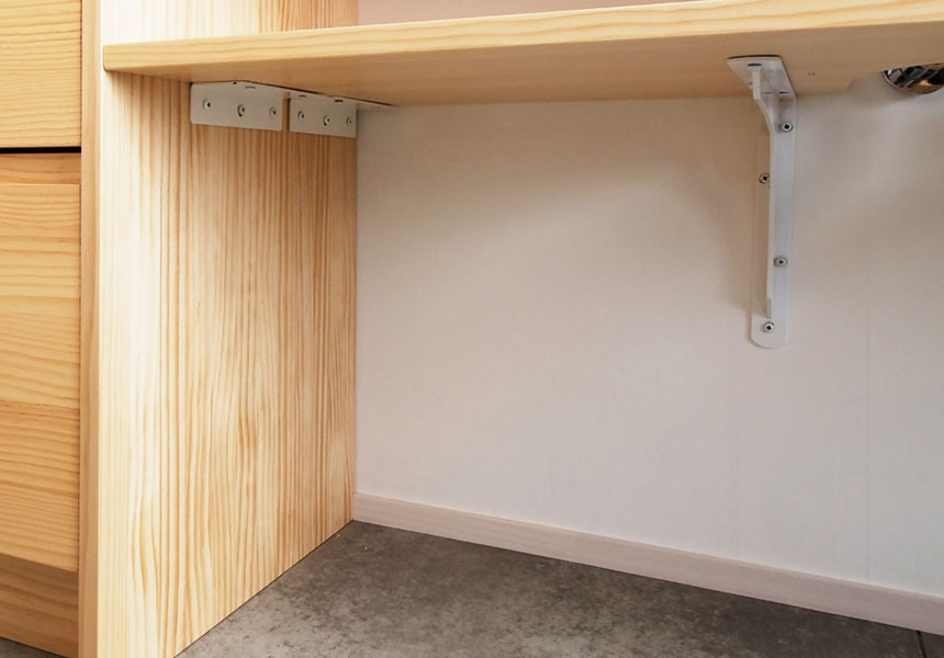 横壁用L型アングル　ヨコウケ　ホワイト（１個入） 2